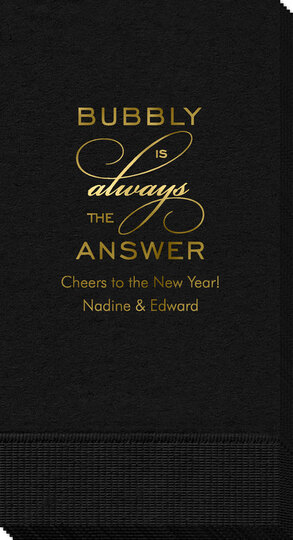 Bubbly is the Answer Guest Towels